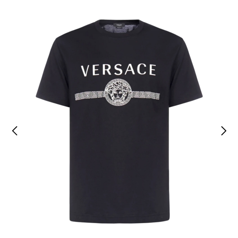 Versace Medusa head black and white t-shirt